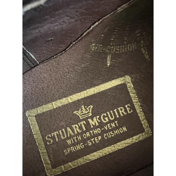 STUART MCGUIRE Ortho Vent Spring Step Leather Lace Wingtip Dress Shoes - Picture 11 of 13